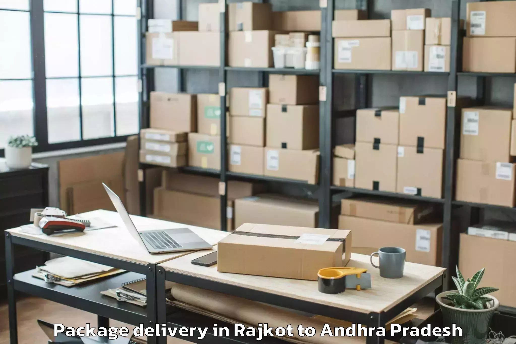 Hassle-Free Rajkot to Gonegandla Package Delivery